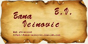 Bana Veinović vizit kartica